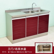 Household Cupboard Cabinet Cabinet Stainless Steel Rental Overall Cabinet Simple Kitchen 1.5m Integr