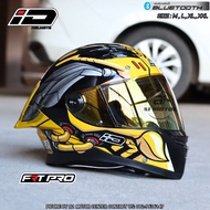 หมวกกันน็อคเต็มใบ ทรงสปอร์ต ID รุ่น FRT PRO มาตรฐาน มอก.และ ECE 22-06  M L XL XXL ชุดนวมถอดซักได้ รอ