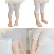 lu Kids Cropped Pants Stretchy Tights Spring Leggings Leg Warmers Dance Bottom Tights Cotton Pantyho