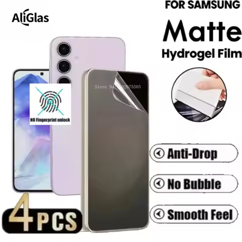 4pcs Matte Hydrogel Film for Samsung Galaxy A56 A17 S25 Ultra Screen Protectors for Galaxy S25 Ultra