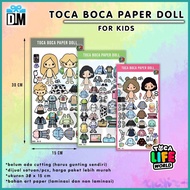 ◶ ☇◑ ⇩ Toca Boca Paper Doll BP Toca Life World Children's Education Toy Toca Boca M Sticker