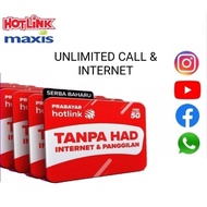 Hotlink Unlimited Internet Mobile Phone Number Prepaid 5G Sim Card Tanpa Had Internet & Panggilan