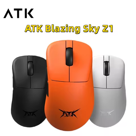 【Ready Stock】ATK Blazing Sky Z1 Ultra Wireless Mouse 8K Dual Mode PAW3950 Ultra Gaming Mouse Lightwe