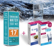 125 Strips + 2 Bacteria Paper + 1 Lead Test + 1 E.coli Test Original Water Testing Kit for Drinking 