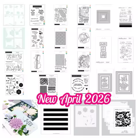 April 2026 New Spring Stem Aubrey Blooms Wheelbarrow Wishes Concord&9th Metal Cutting Dies Stamp for