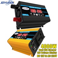 JOYUHON 4000W Car Inverter DC12V to AC220V Power Inverter Converter With Dual USB Universal AC Socke