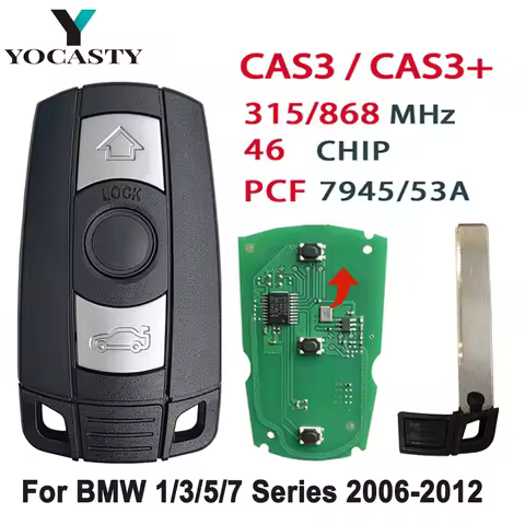 YOCASTY For BMW 1/3/5/7 Series 2006-2012 CAS3 CAS3+ 315/868MHz 315LP Smart Remote Car Key KR55WK4912