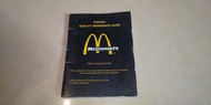 麥當勞 McDonald's pocket quality reference guide 1993年