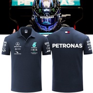 Sut Perlumbaan F1 Baharu Mercedes Team Lelaki Lengan Pendek Baju-T Sukan Polo Baju Musim Panas Custo
