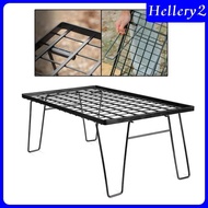 [Hellery2] Outdoor Table Lightweight Metal Barbecue Table Multifunctional Desk Furniture Camping Grill Rack for Fishing BBQ Garden