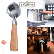 FAVORITEGOODS 51mm Portafilter Wood Handle Espresso Coffee Tool Replacement Parts For Delonghi 3 Ear