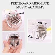[FAMA]【READY STOCK】 Mini Kalimba 8 Keys Arcylic Transparent 8音彩虹水晶迷你拇指琴