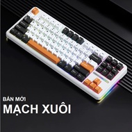 Bàn phím cơ không dây Aula F87 Pro Mạch Xuôi Led RGB 3 mode kết nổi tiện lợi kết cấu Gasket 5 lớp Nh