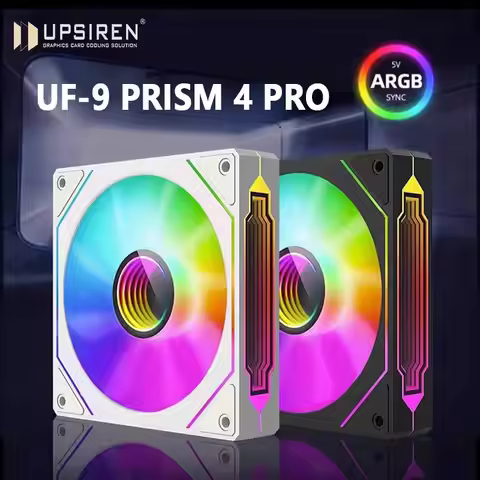 UPSIREN UF-9 PRISM 4 PRO Computer Chassis Fan 92mm ARGB 4 Pin PWM Quiet Cooling Fan 12V Large Air Vo