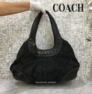 preloved COACH Canvas Ergo Kiss Lock 13610 Shoulder Bag authentic