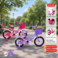 GDeal 14 & 16 Inch Bicycle Children Princess Kids 4 wheels Road Bike Outdoor Ride Adjustable Seat Ba