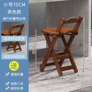 QY2Foldable Bar Stool High Stool Household Folding a High Stool Heightened Chair Living Room High Stool Adjustable