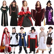 European Medieval Retro Court Costume Halloween Children Costume Drama Performance Costume Civilian 