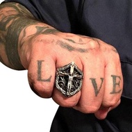 十字架騎士戒指 – 925純銀鍍金