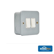 2 GANG 2 WAY METALCLAD SWITCH 902/2 NNE