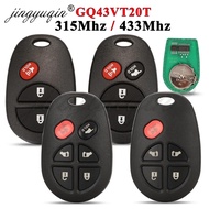 jingyuqin 315/433MHz GQ43VT20T Remote Car Key Fob for Toyota Sienna Tundra Sequoia Tacoma Camry High