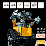 687PCS WALL E Pixar Cute RC Robot Wall-E Droid Cartoon Figures Model Building Block Brick Diy Toy Gi