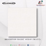 Keramik Lantai Platinum 40x40 Brighton Basic Matt Satin Kasar