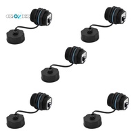 5PCS Panel Mounting LAN Cable Connector Double Head Adapter with Dust Cap