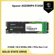 Apacer AS2280P4 M.2 NVMe PCIe SSD 512GB Internal Solid State Drive