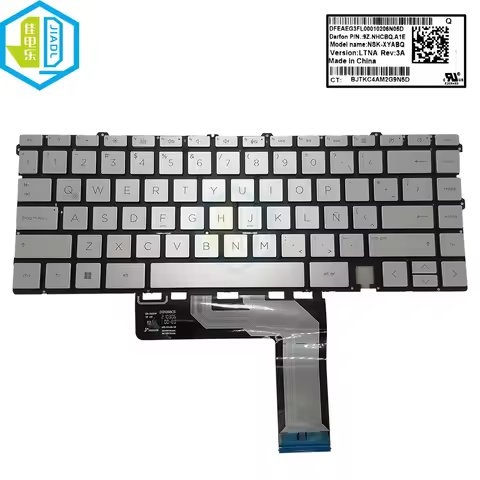 Latin Keyboard Laptop Backlit For HP Envy 15-EP 15T-EP 15-EP1020CA LA fit Spanish Keyboards Silver k
