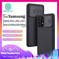 Nillkin แฟชั่น กล้อง ปกป้อง เคส สำหรับ Samsung Galaxy S24 Ultra S24 Plus S24 A54 A53 5G A52s A52 A72