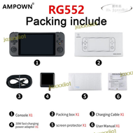 【限時免運】AMPOWN RG552開源掌機PSP可觸屏雙系統安卓遊戲機ps2支持聯機對打