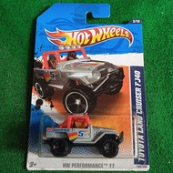 Hot wheels hotwheels Toyota land cruiser FJ40 gray blue card FJ 40
