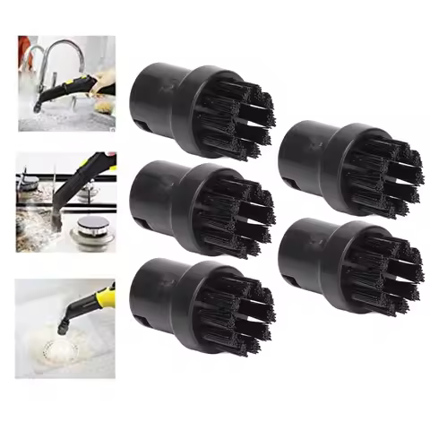 5PCS Steam Engine Brush Black Steamer Cleaning Brush Replacement Brush for Karcher SC1 SC2 SC3 SC4 S