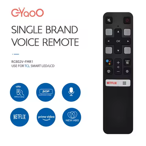 RC802V FMR1 Voice TV Remote Control For TCL RC802V FUR6 40S6800 49S6500 55EP680