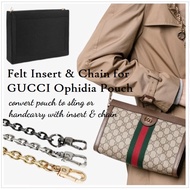 Bag accessories GUCCI OPHIDIA POUCH Felt Insert Chain Sling Convert to Sling shoulder bag
