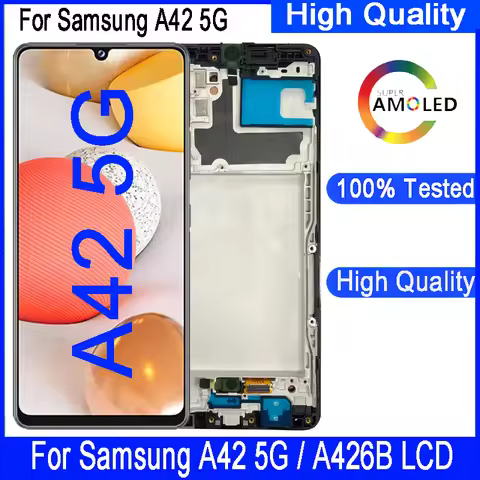 Super AMOLED LCD for Samsung Galaxy A42 5G LCD Display Touch Screen Digitizer Replacement for Samsun