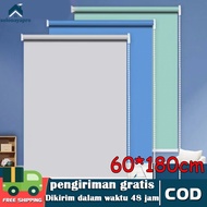 CAHAYA 60*180cm Roller Blind Window Curtains Aesthetic Blackout 100% Light Block Window Curtains Min