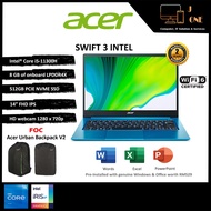 ACER SWIFT 3 SF314-59-5896 AQUA BLUE / SF314-59-56F2 MELON PINK i5-1135G7 8GB 512GB Intel Iris Xe 14"FHD W10