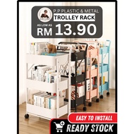 2 / 3 / 4 / 5 Tier Trolley Trolly Storage Racks Office Shelves PP Plastic & Metal Steel Kitchen Rack