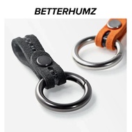 Betterhumz Suede Key Buckle Carbon Fiber Keychain Metal Ring For Mercedes Benz W176 W177 CLA GLA W20