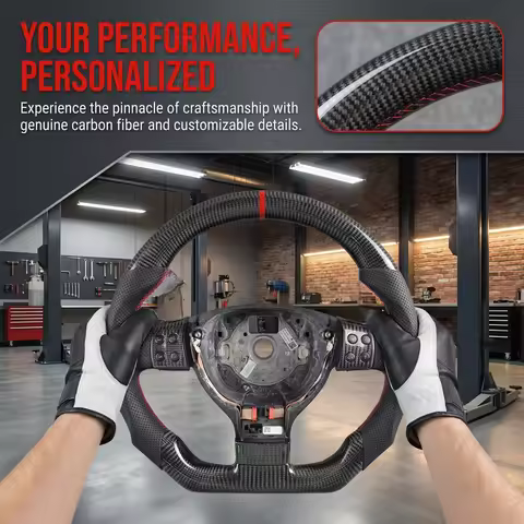 Black Carbon Fiber Steering Wheel for Golf 5 GTI MK5 GTI GLI Golf R32
