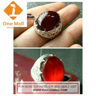 [KhanzMall] Cincin  Batu  Akik  Yaman  Suluh  Merah  Asli