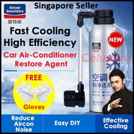 【SG Seller】⭐Car Aircon Refrigerant Coolant Restore Agent Air Conditioner Cleaning Kit DIY Servicing Car Care Accessories