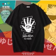 Áo Thun Tay Lửng Đen In Hình Anime Jujutsu Kaisen Gojo Satoru chất thun 4 chiều cực đẹp siêu HOT