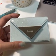 Korean Three-fold FENNEC Wallet Classic Triangle Brand Patent Leather Portable Compact Fashion Docum