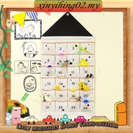 XN-Hanging Storage Bags,Advent-Calendar,Fabric Advent-Calendar with 24 Pockets,for Children Storage 