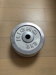 5kg同10kg啞鈴片加直桿