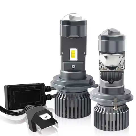 H4 LED Laser Lens LED H4 Mini Magnifier H4 Motorcycle Light Laser Headlight Bulb LED Lens Projector 