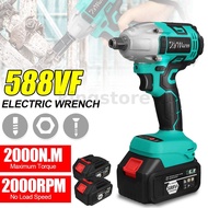 2000N.M 588V Electric Impact Wrench Drill Cordless Brushless w/Charger +Battery